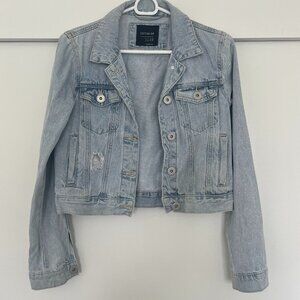 Cotton On distressed denim jacket in light wash